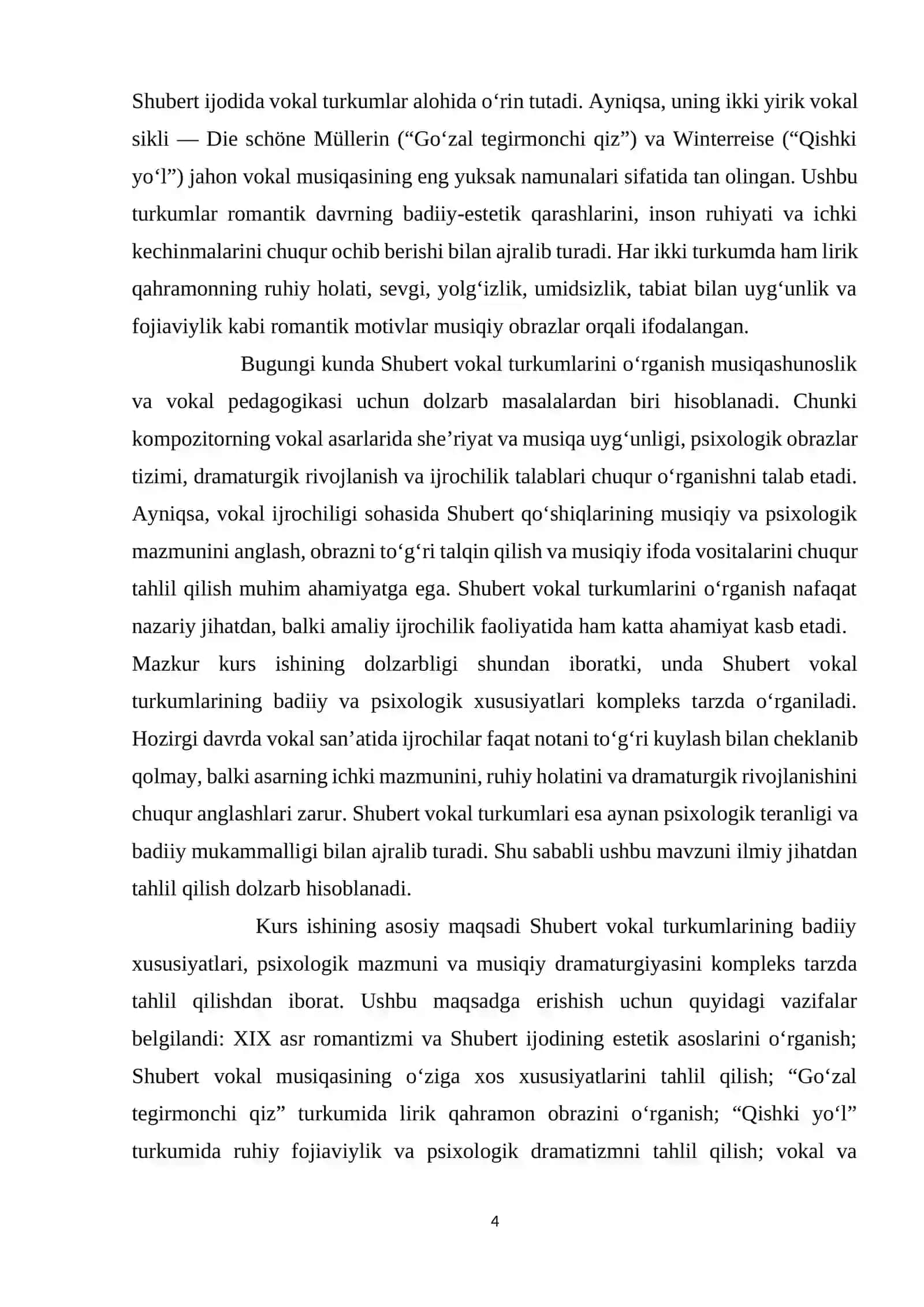 FRANS SHUBERTNING VOKAL TURKUMLARI: BADIIY VA PSIXOLOGIK TAHLIL 4