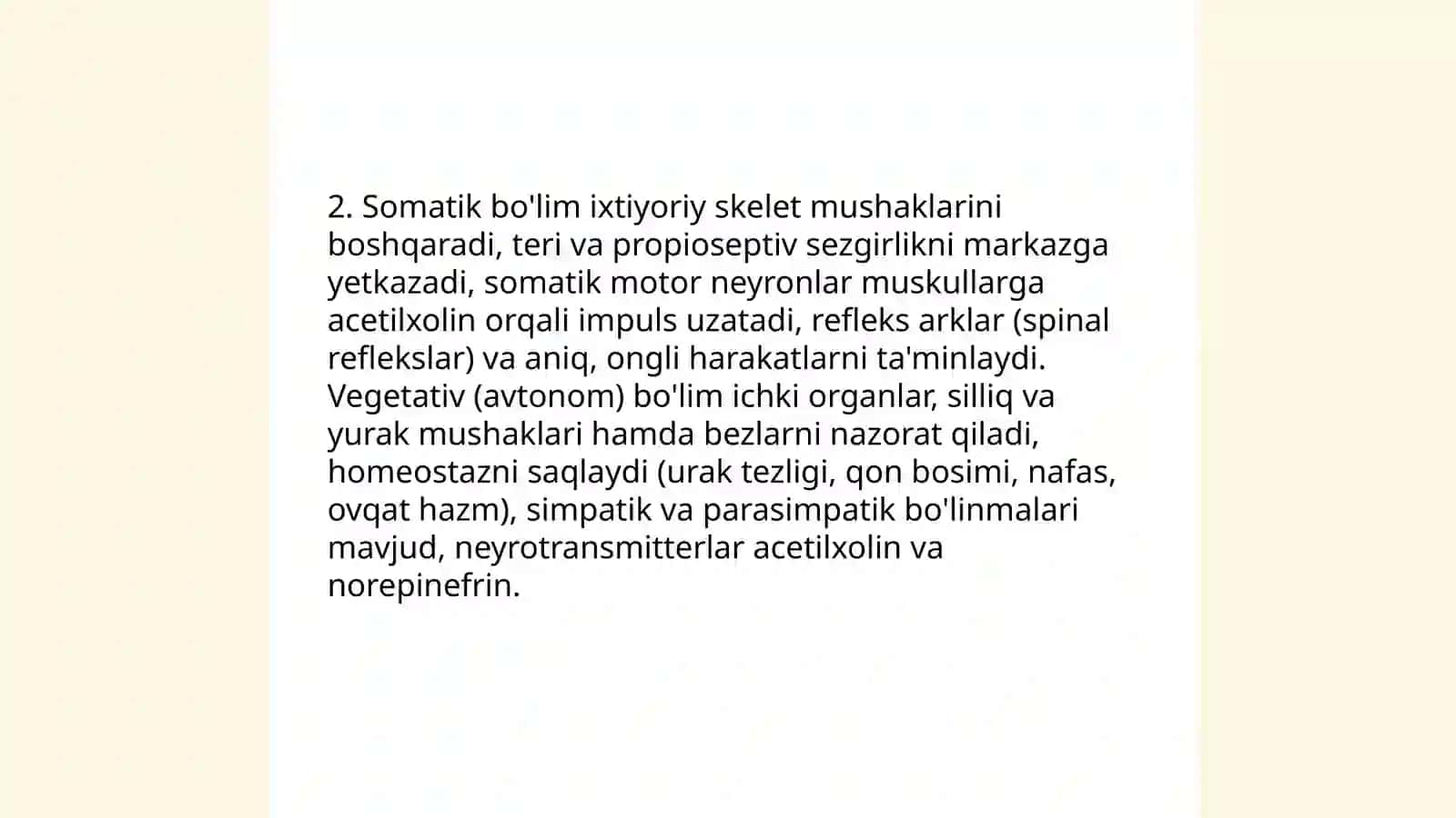 Inson nerv sistemasining asosiy xususiyatlari 4