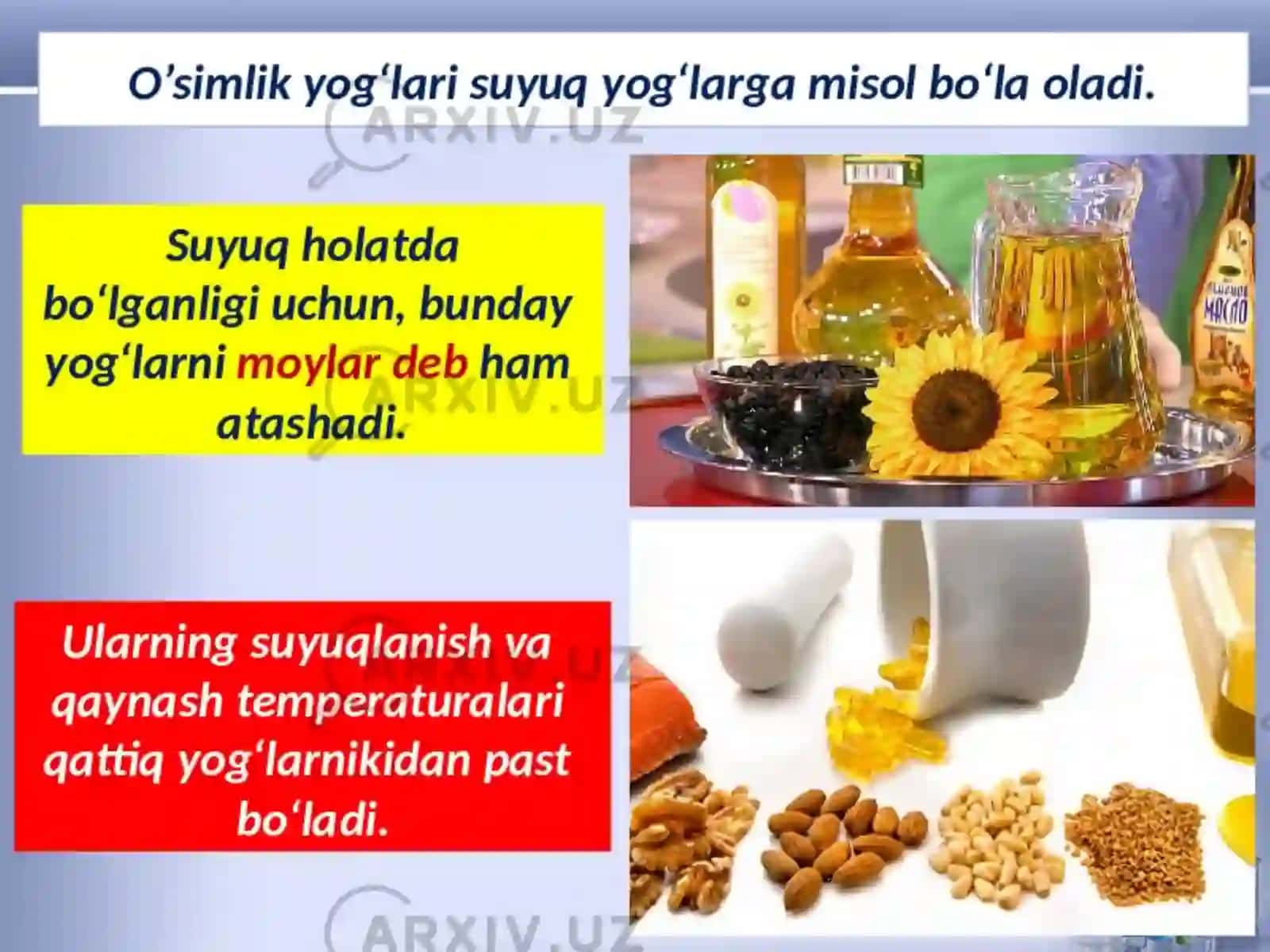 Yogʻlarning biologik roli va asosiy manbalari tibbiyot mu 4