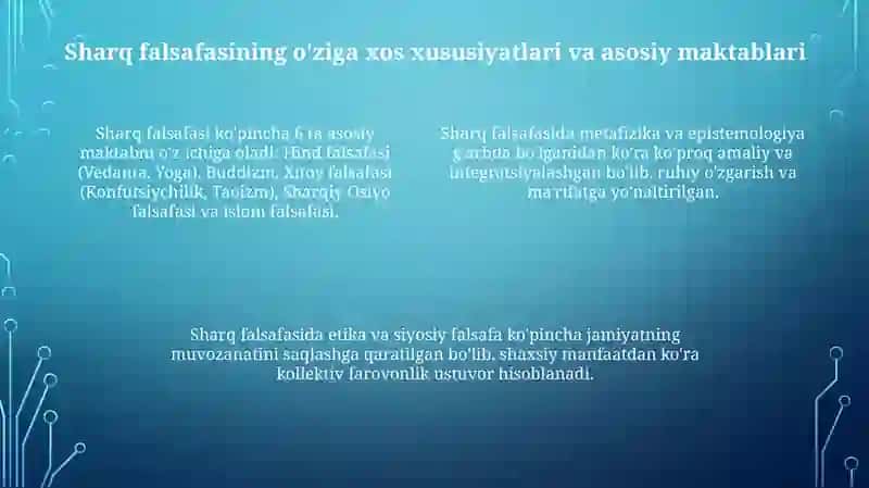 Falsafiy tafakkur bosqichlari.Sharqfalsafasi 4