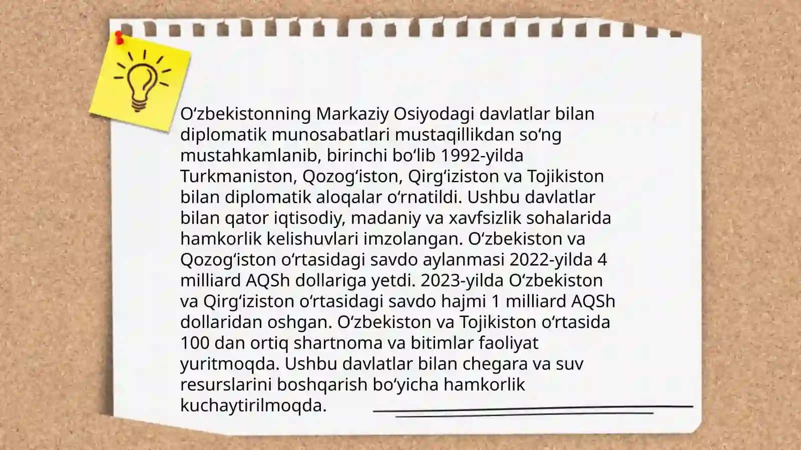 O'zbekistoning Markaziy Osiyoda tinchlik va barqarorlikni taminlashdagi òrni 4
