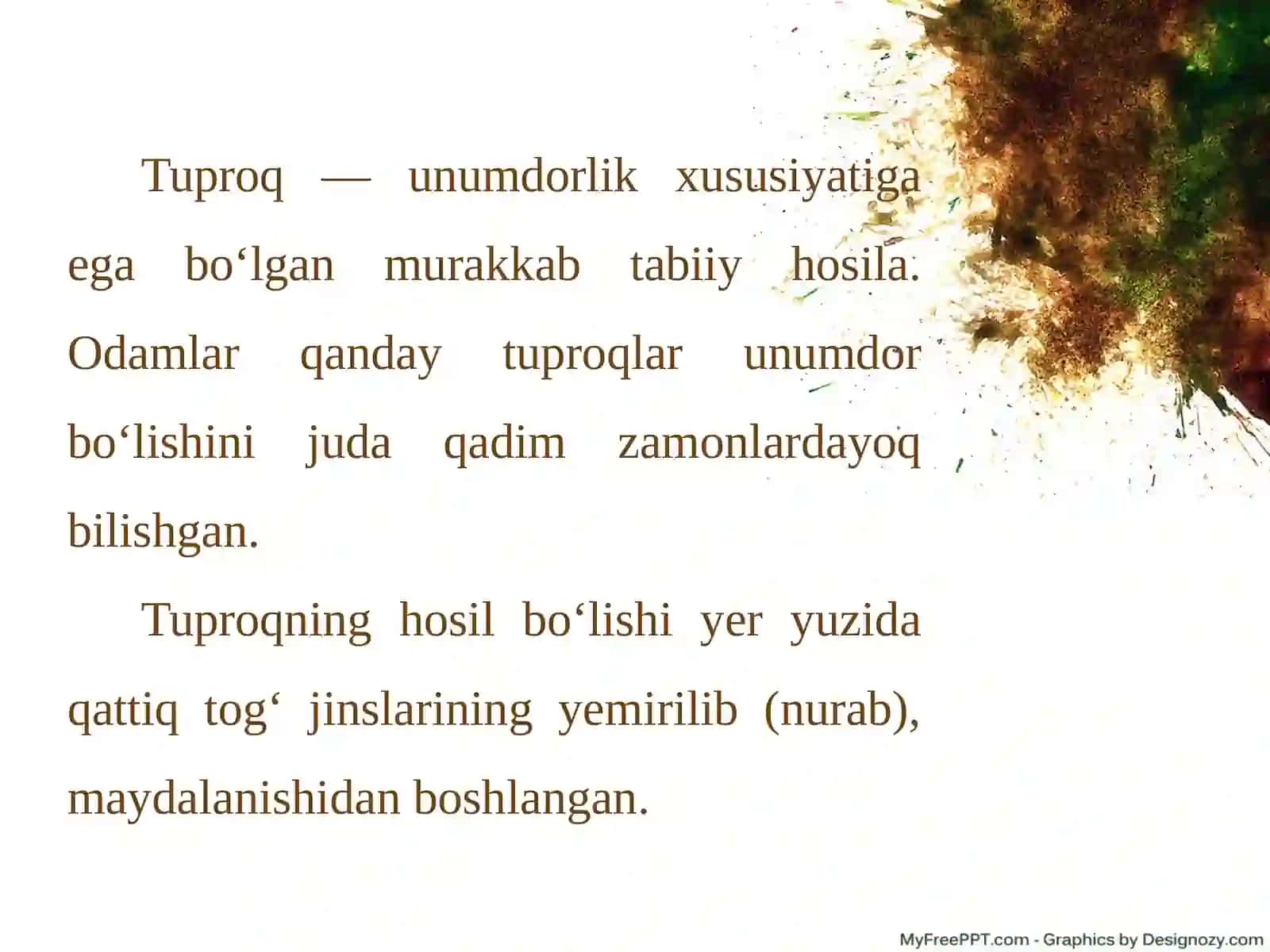 Tuproq va uning tabiiy hususiyatlari 4