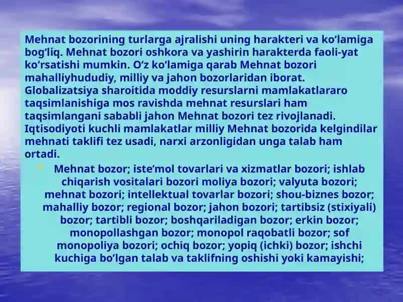 O'zbekiston Respublikasida mehnat bozorining shakllanishi va ishsizlikni o'ziga xos xususiyatlari 4