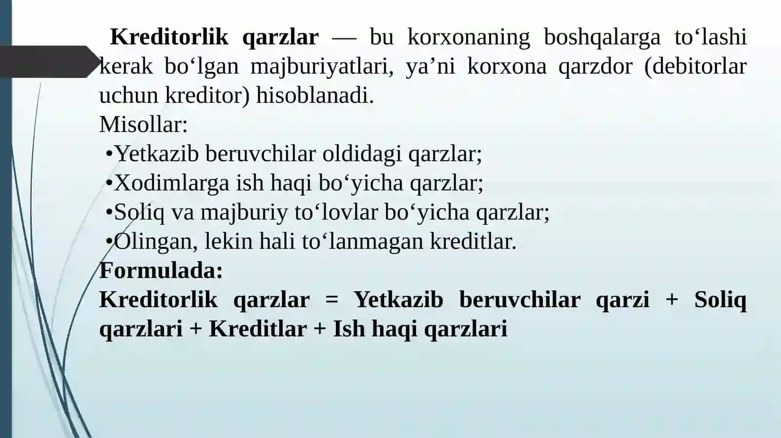 DEBITORLIK VA KREDITORLIK QARZLARINI BOSHQARISH 4