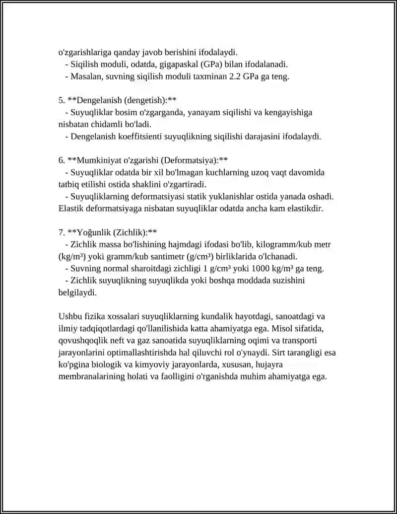 SUYUQLIKNING O’ZGARUVCHAN NAPOR OSTIDA TIRQISH VA NAYCHADAN CHIQISHI 4