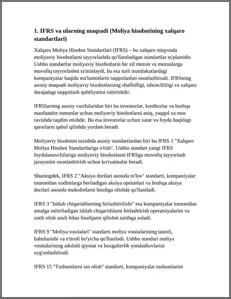MOLIYAVIY HISOBOTNING XALQARO STANDARTLARI 4