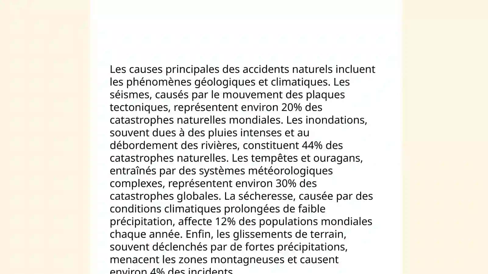 La nature de l'accident 4