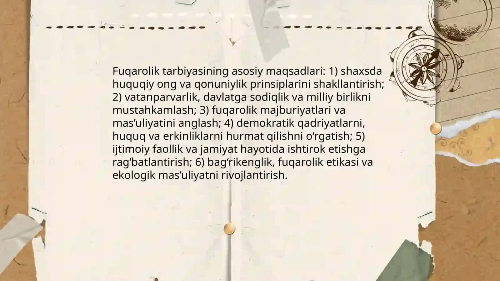Fuqarolik tarbiyasi.Fuqorolik tarbiyasining maqsad vazifalari va metodlari 4