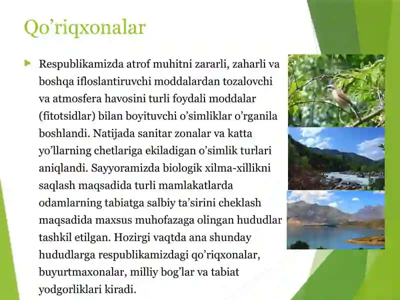 O’simliklar olamidan foydalanish va uni muhofaza qilish 4