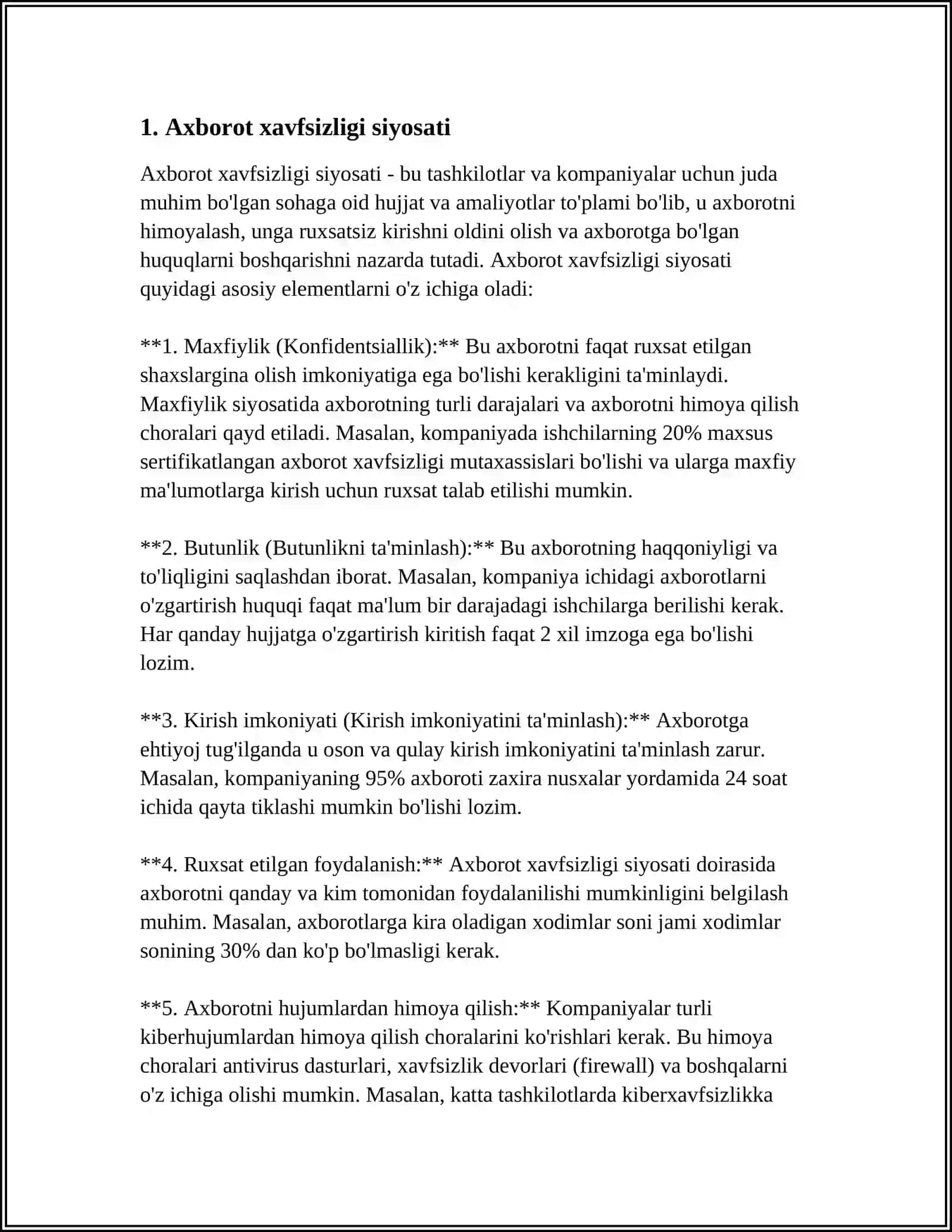 AXBOROTLANI HIMOYALASHNING TASHKILIY-TEXNIK USULLARI 4