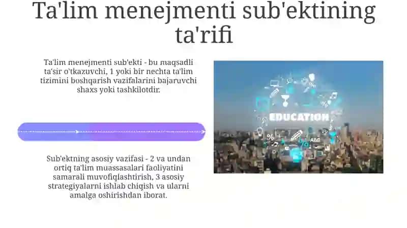 Ta’lim menejmenti fanining muvofiqligida ta'lim tashkilotlarini boshqarish 4