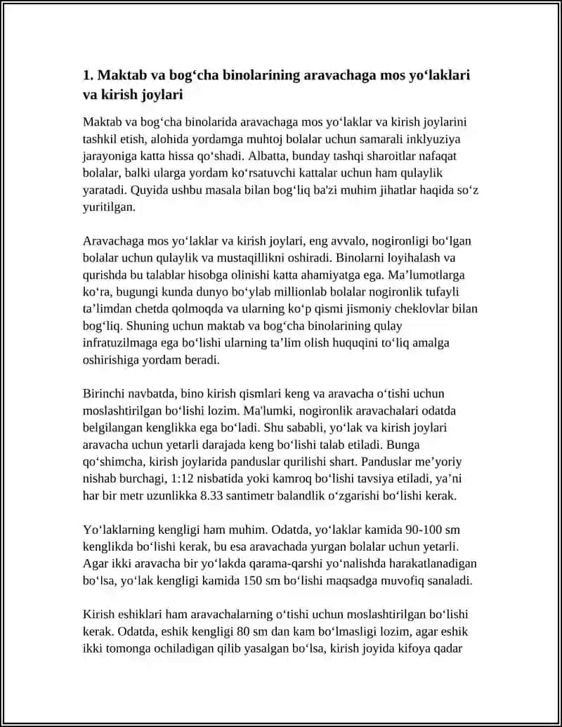 ALOHIDA YORDAMGA MUHTOJ BOLANI SAMARALI INKLYUZIYAZI UCHUN TASHQI SHAROITLAR 4