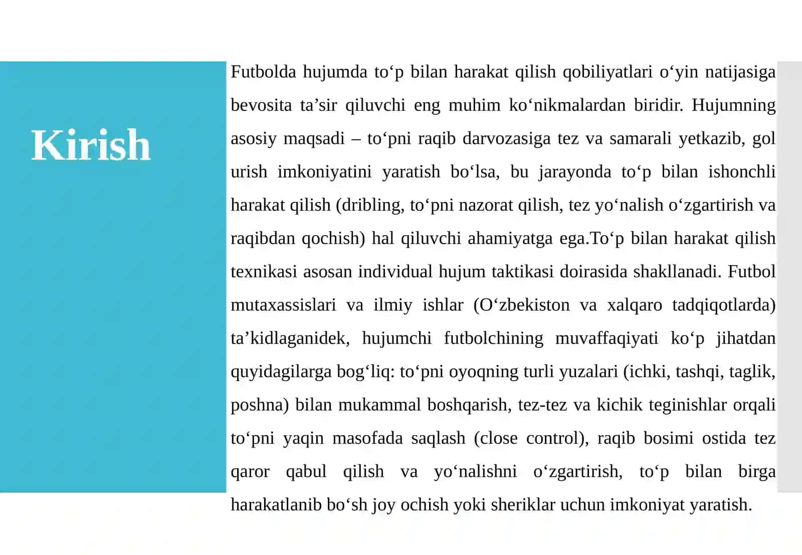 Hujumda-to'p bilan harakat qilish qobiliyatlari ni rivojlantirish 4