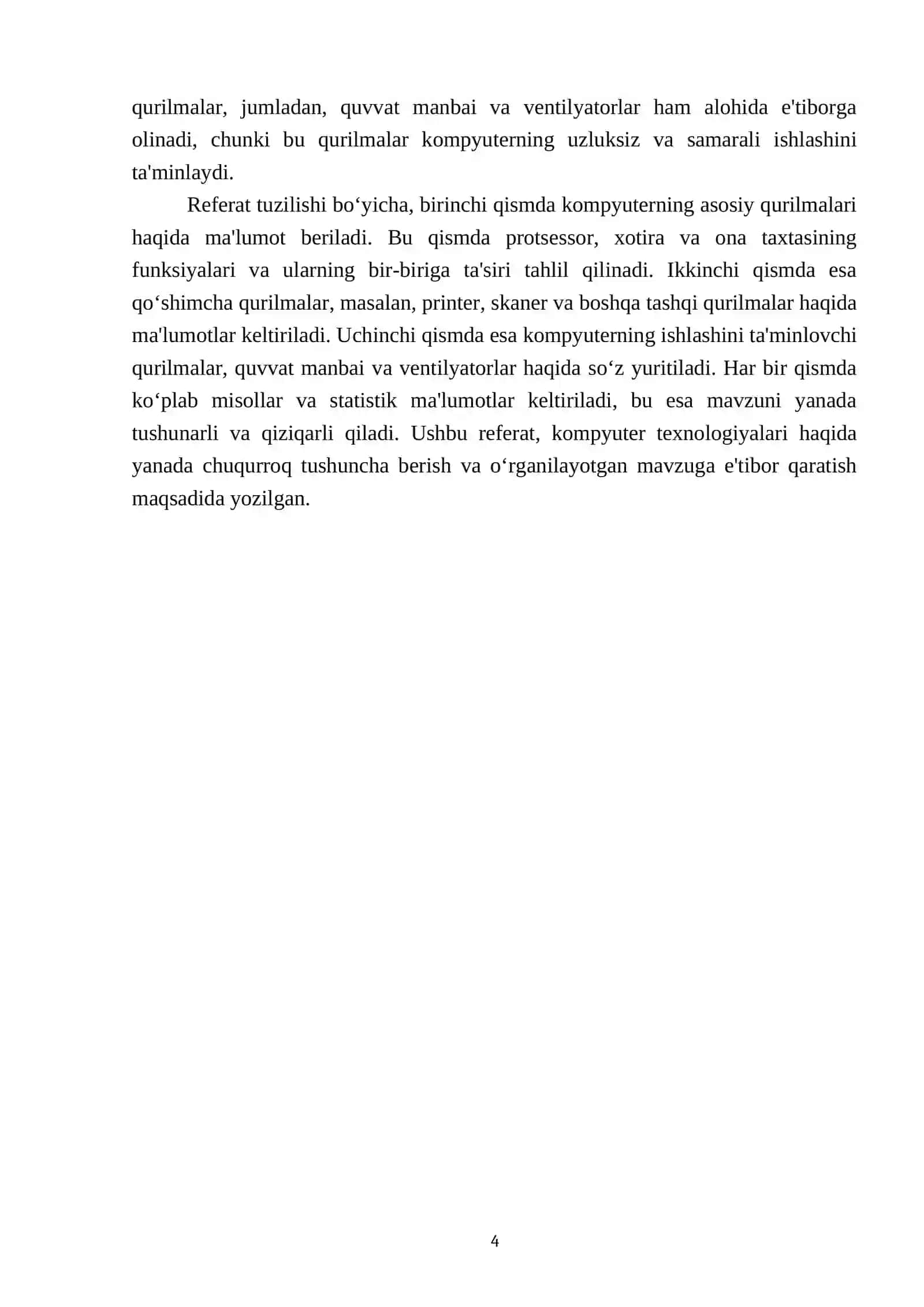 Kompyuterning asosiy va qoʻshimcha qurilmalari 4