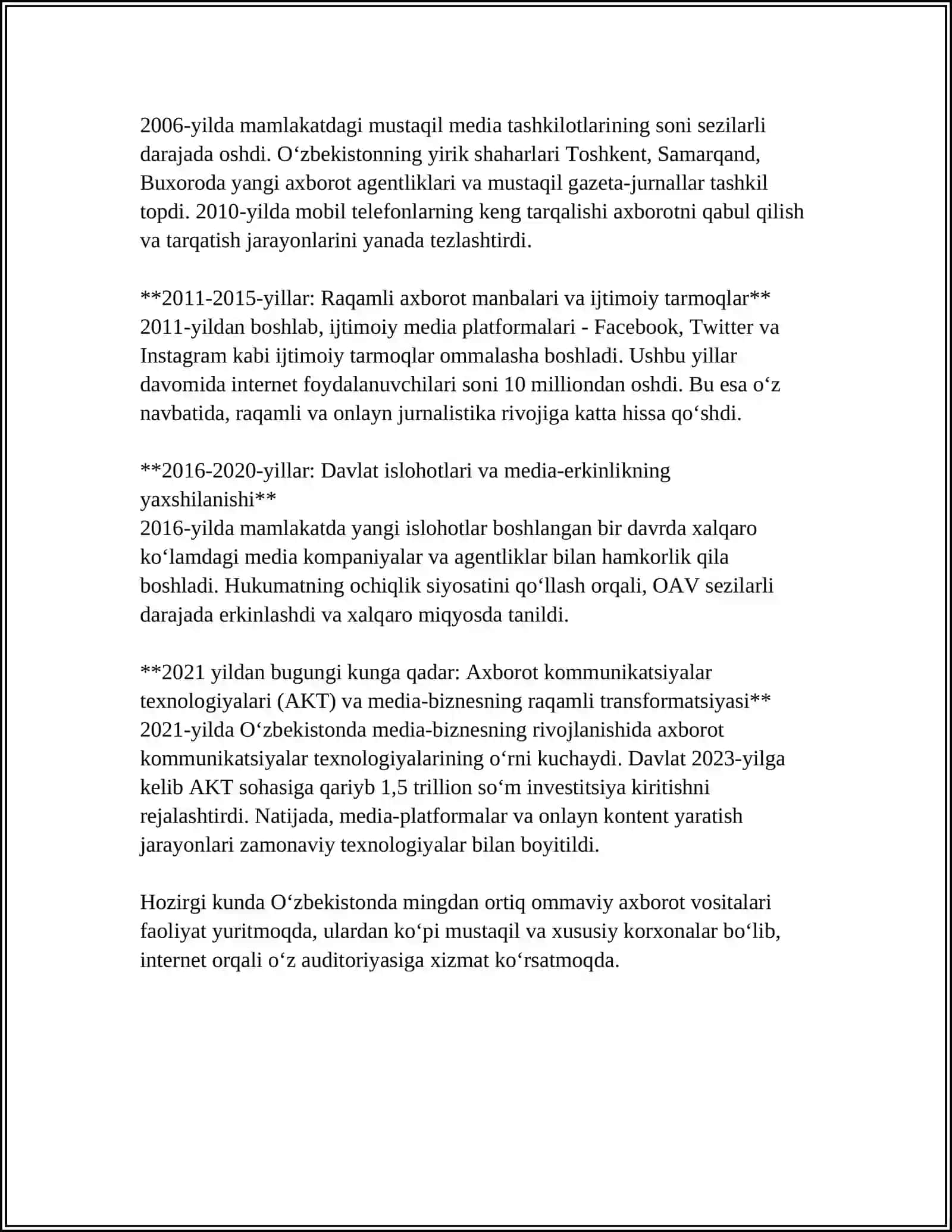 O'ZBEKISTONDA MEDIA -BEZNESNING SHAKLLANISHI 4