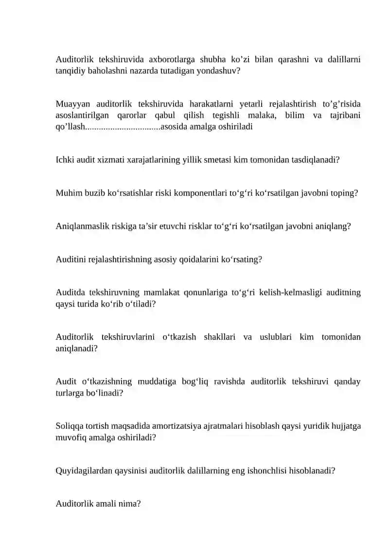 Auditorlik faoliyati to'g'risida Qonun 4