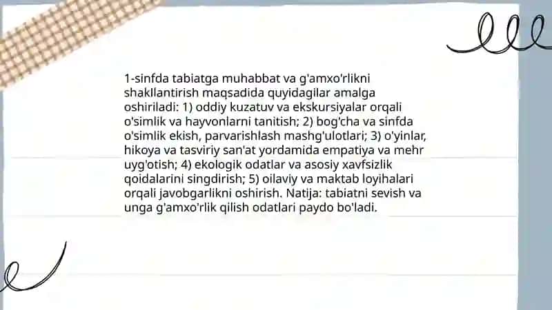1-sinfda “Tabiiy fanlar” fanining maqsad va vazifalari 4