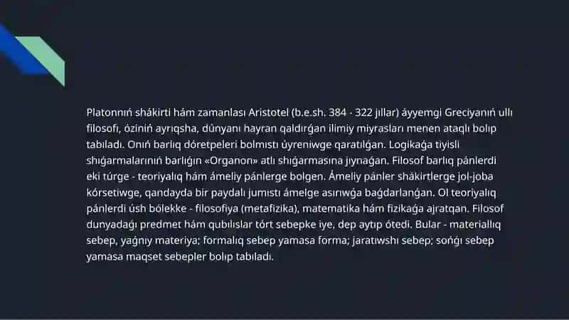 BATIS FILOSOFIYASINIŃ TIYKARǴI BAǴDARLARI HÁM OLARDIŃ ILIM-PÁN RAWAJLANIWINA TÁSIRı 4