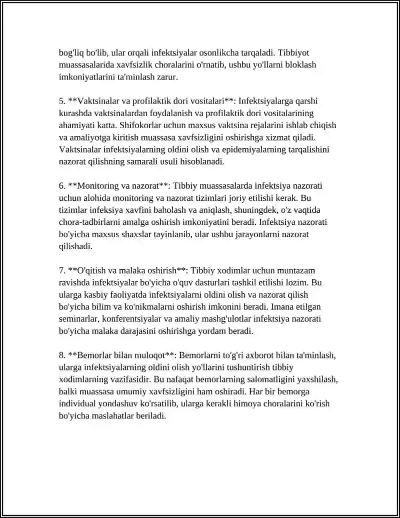 TIBBIY HODIMLAR XAVFSZLIGI. BEMORLAR XAVFSZLIGI 4