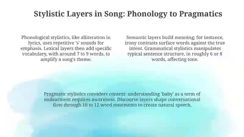 Stylistics in song lyrics 4