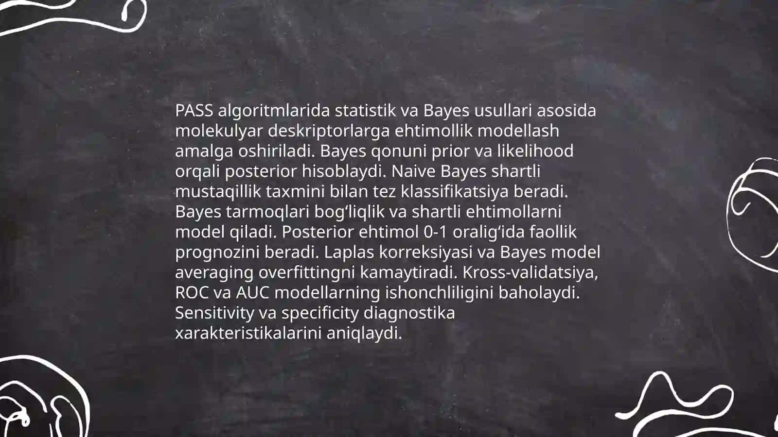 PASS dasturida birikmalarning biologik faolligini nazariy oʻrganish 4