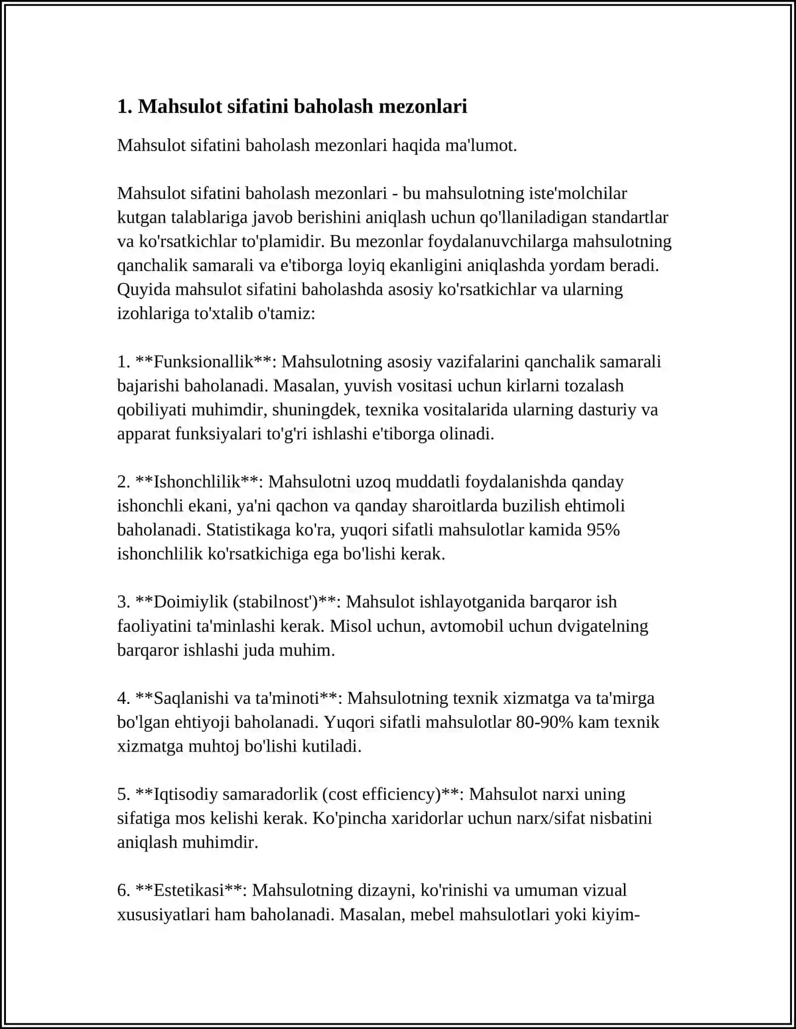 MAHSULOTNI SIFATI VA SIFAT BOWQARUVI 4