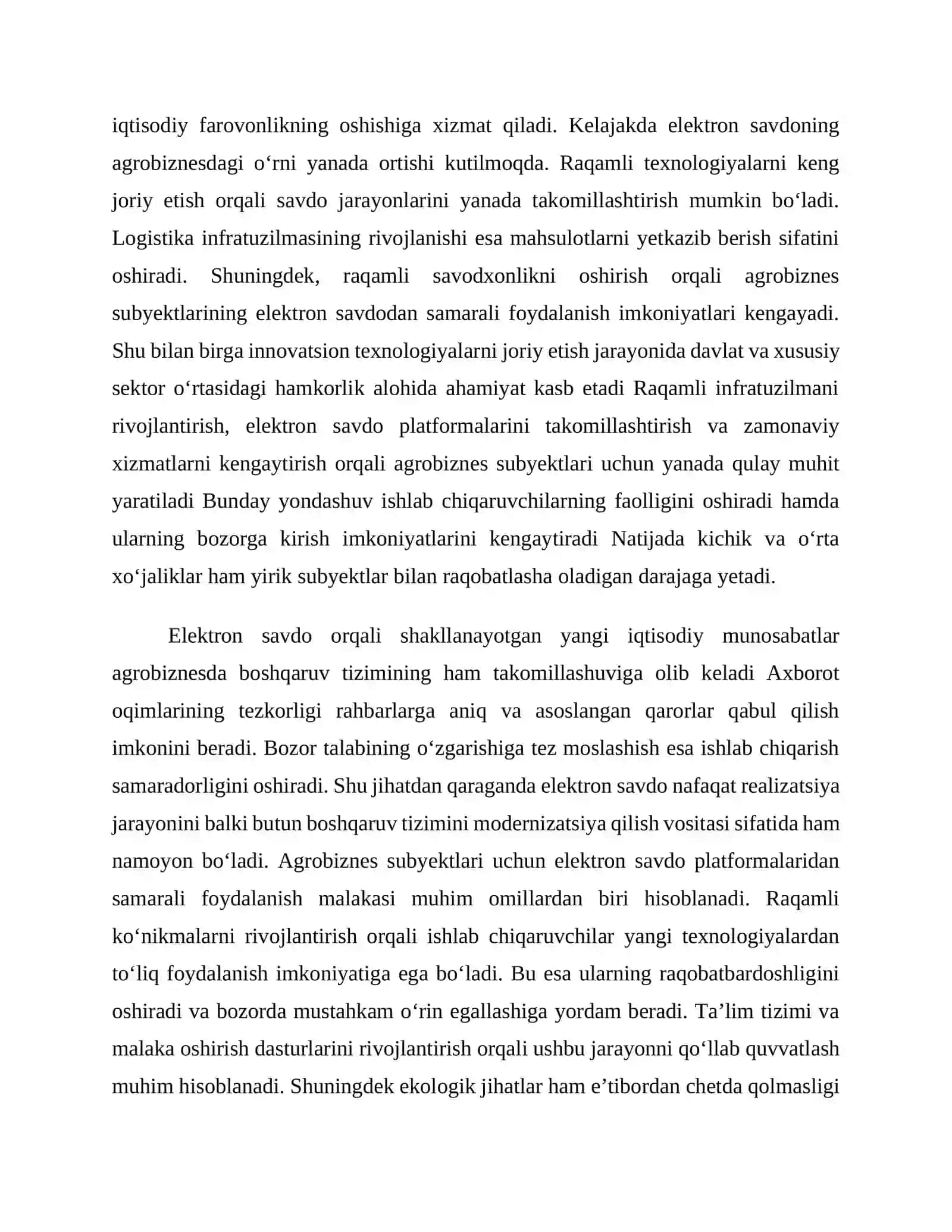 AGROBIZNESNI RIVOJLANTIRISHDA ELEKTRON SAVDONING AHAMIYATI 4