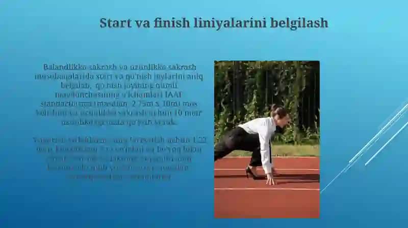 Yengil atletika sport turidan musobaqalar tashkil qilish va o‘tkazish 4