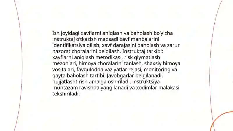 Ishchilarni xavfsizligi buyicha isruktaj utish 4