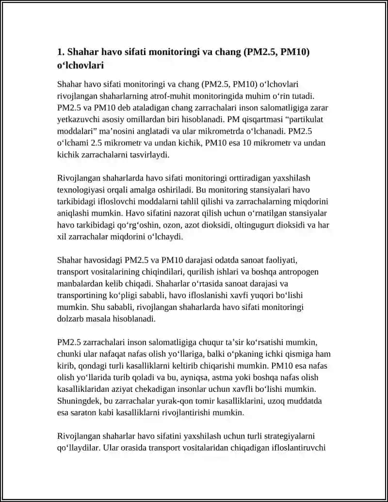 RIVOJLANGAN SHAHARNING ATROF-MUHIT MONITORINGI 4