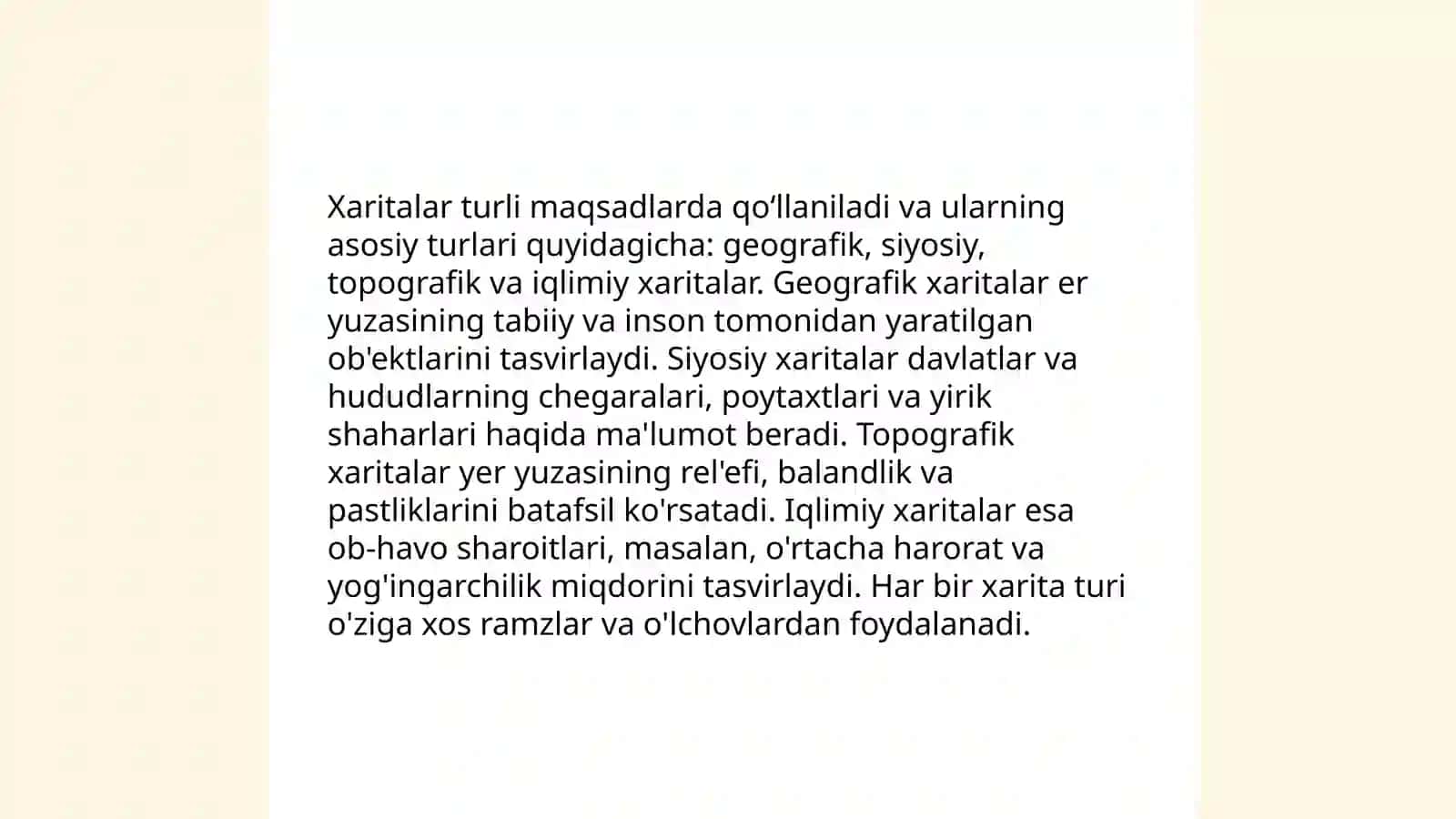Xarita va sxemalardan foydalanish metodikasi 4