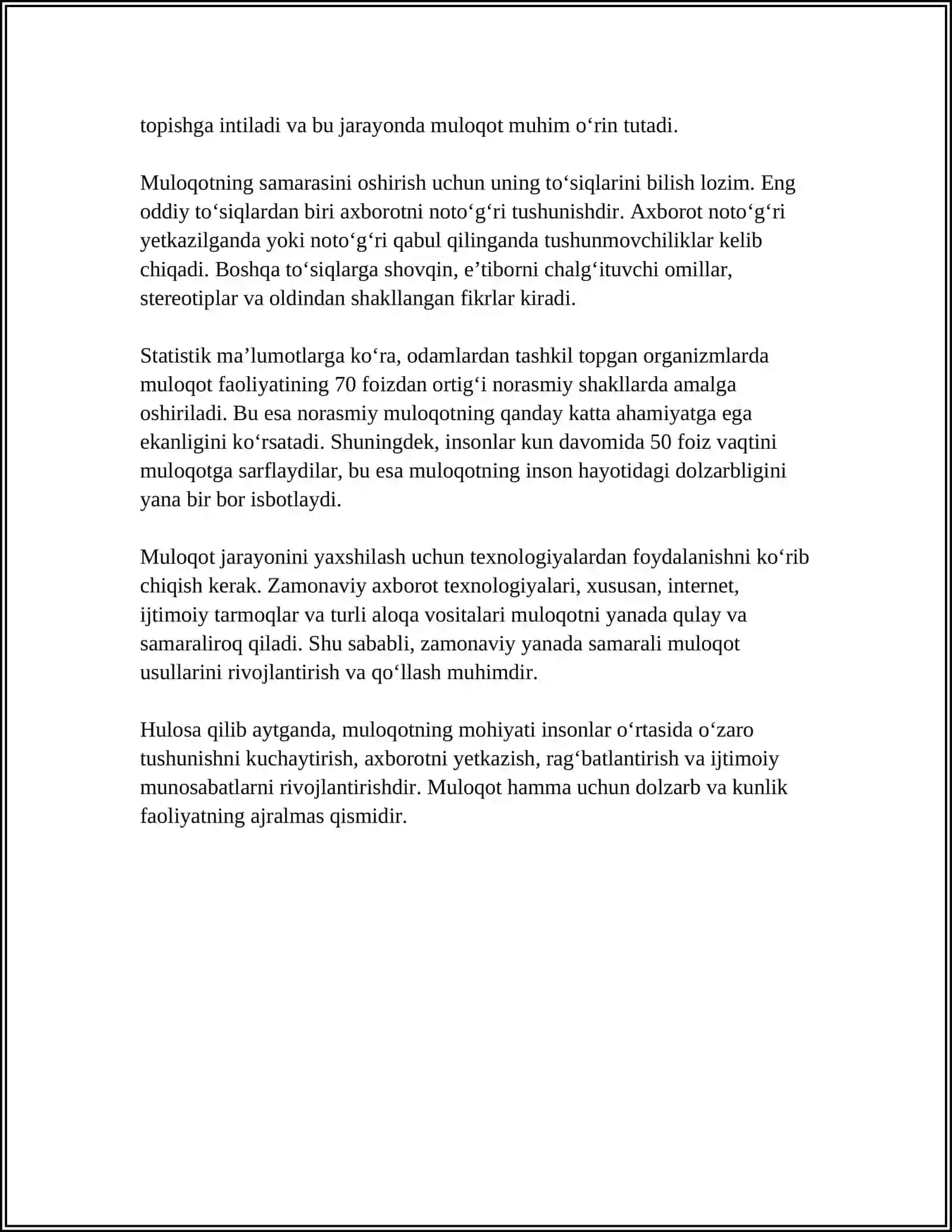MULOQOT HAQIDA TUSHUNCHA 4