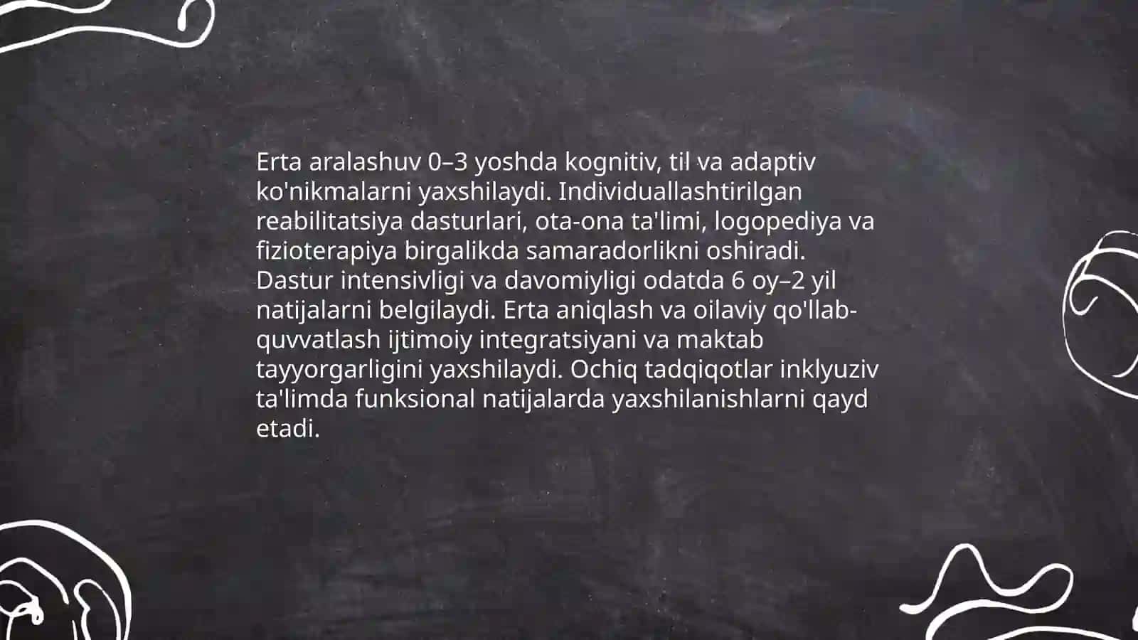 Aqliy rivojlanishida muammolari bo'lgan bolalar va ularning integratsiyasi 4