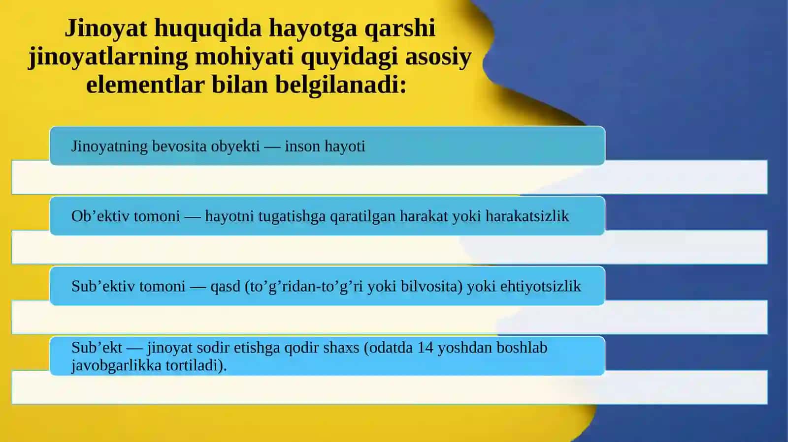 Hayotga qarshi jinoyatlar tushunchasi va turilari 4