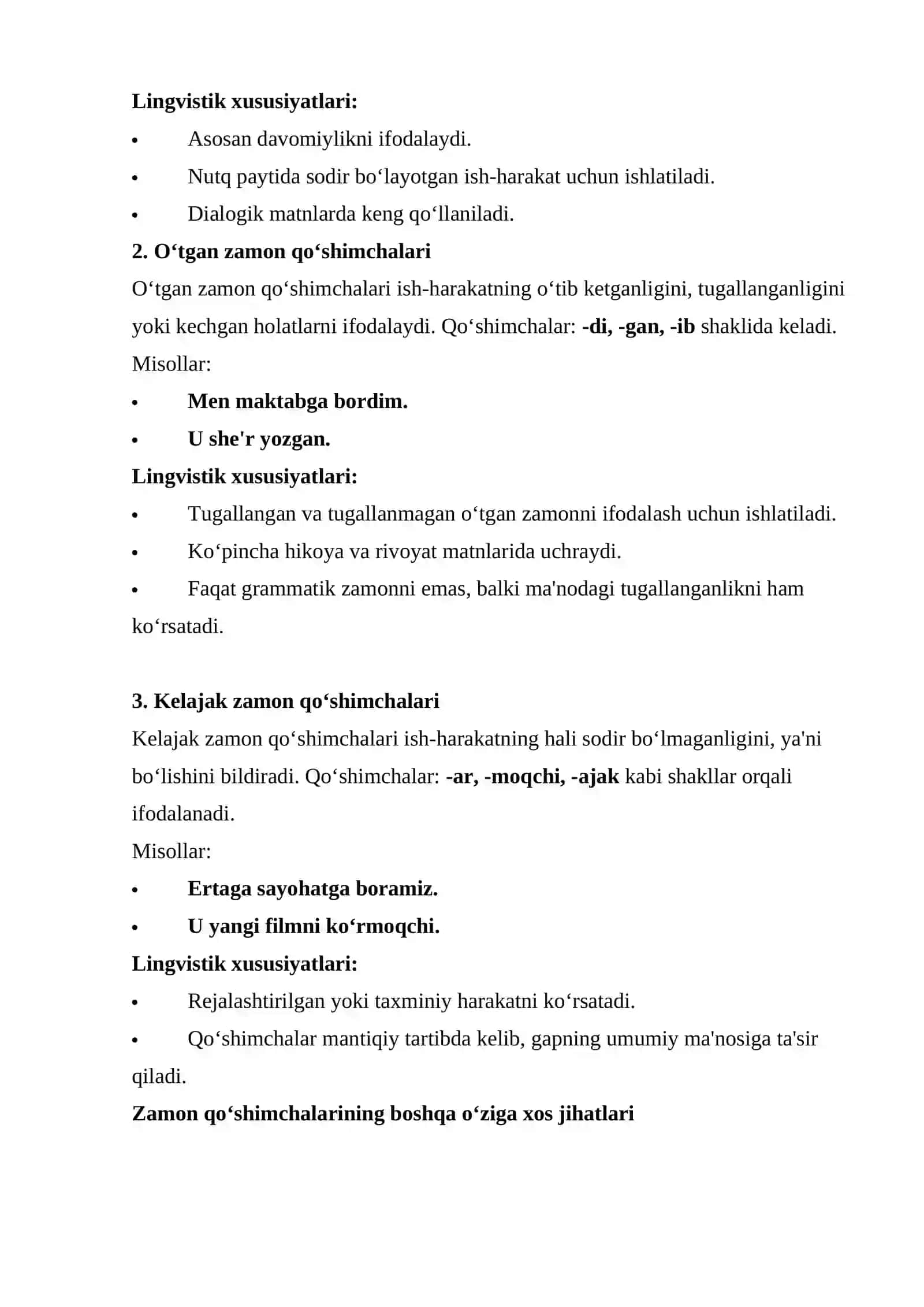 10-SINF ONA TILI DARSLARIDA ZAMON QOʻSHIMCHALARINING USLUBIY XUSUSIYATNI OʻQITISH METODIKASI 4