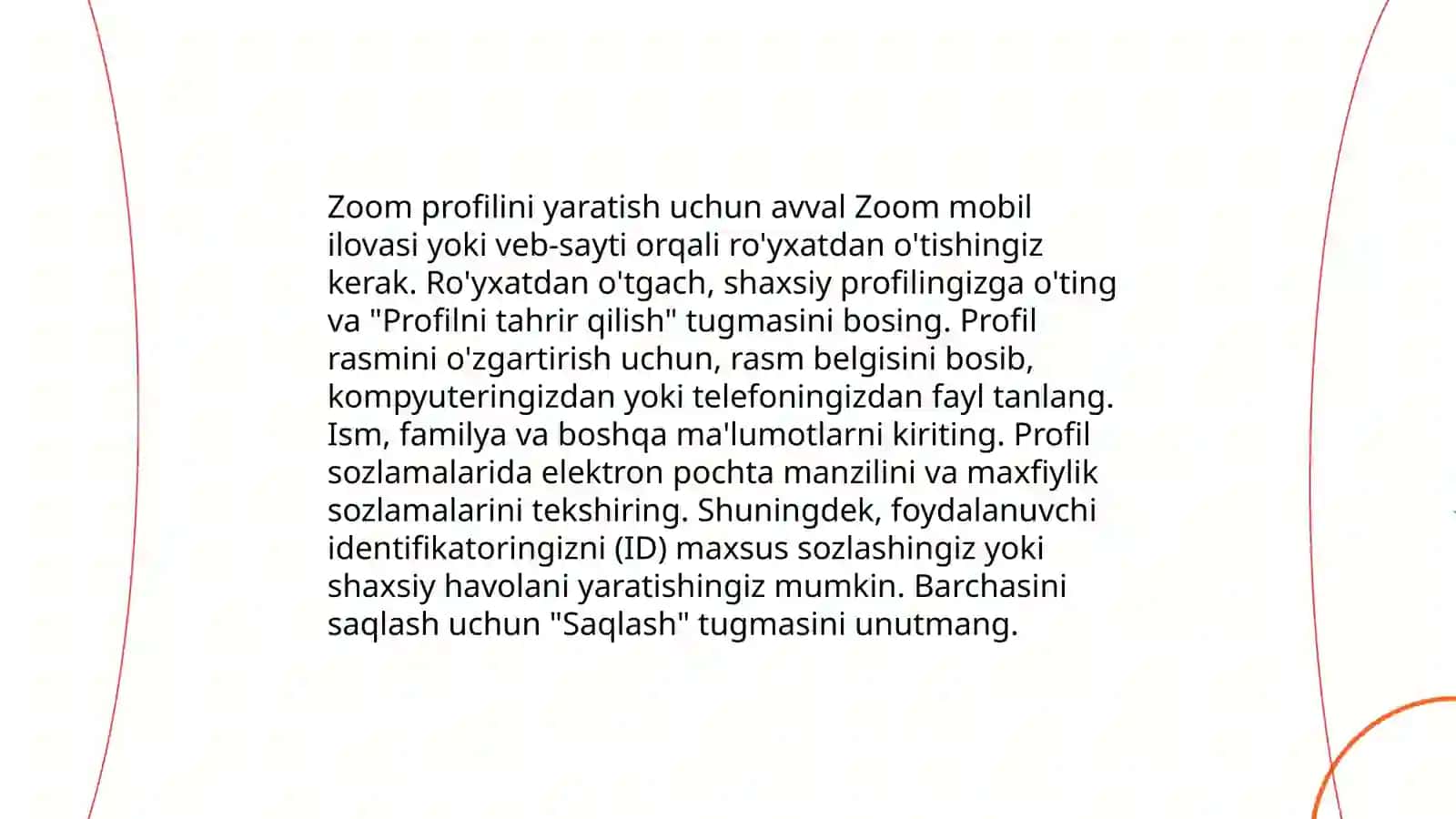 Zoom platformasini sozlash 4