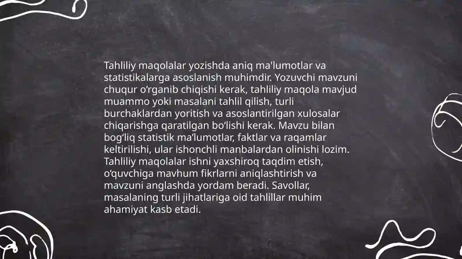 Publitsistik uslubga doir matnlar bilan ishlab ularga doir namunalar tuzish 4