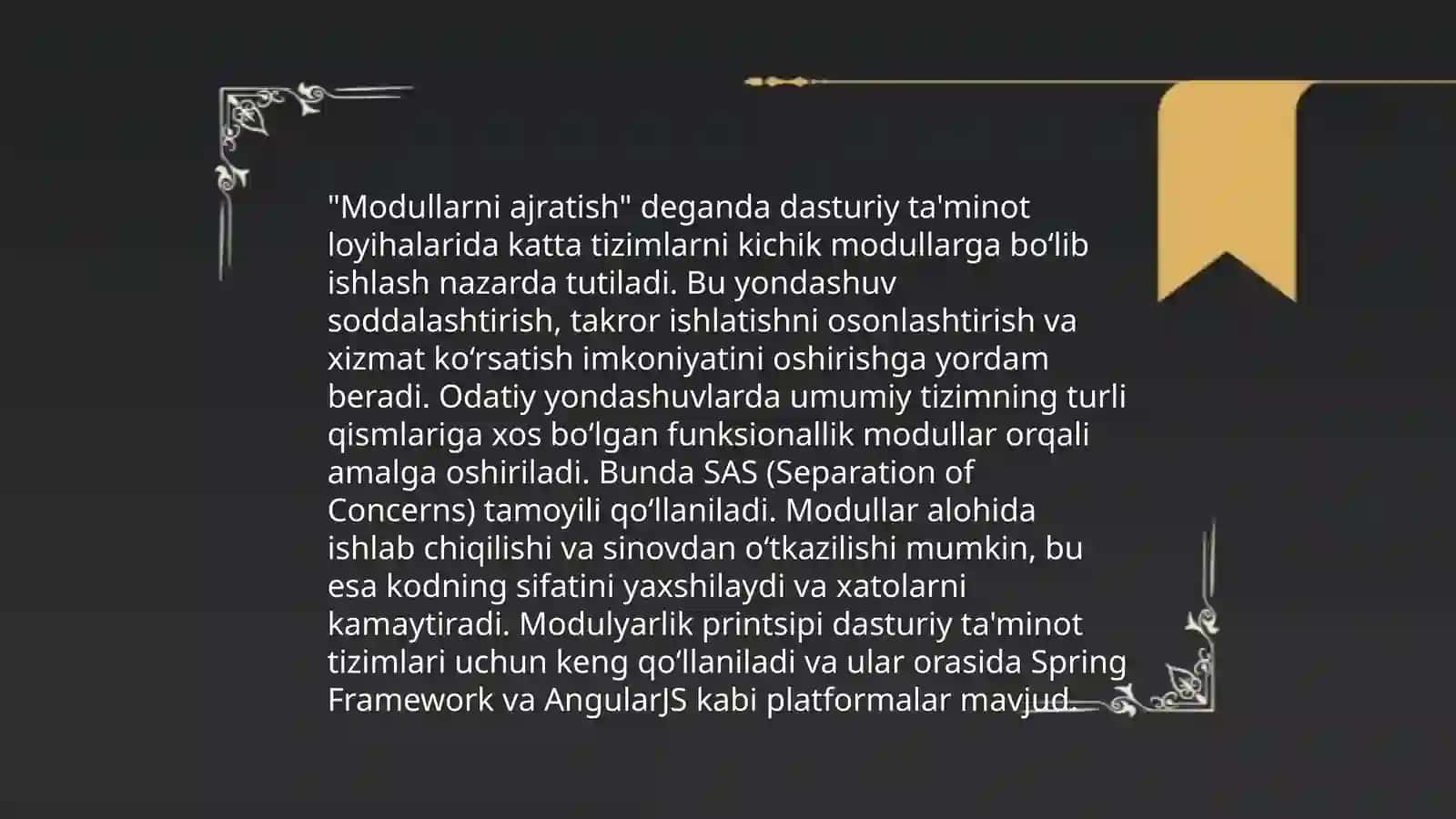 Sifatli kod yozish qoidalari 4