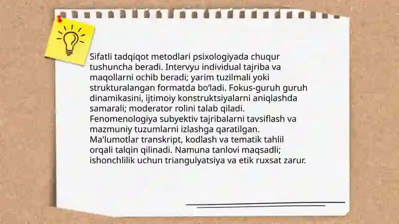 Hozirgi zamon psixologiyasing tadqiqot metodlar 4