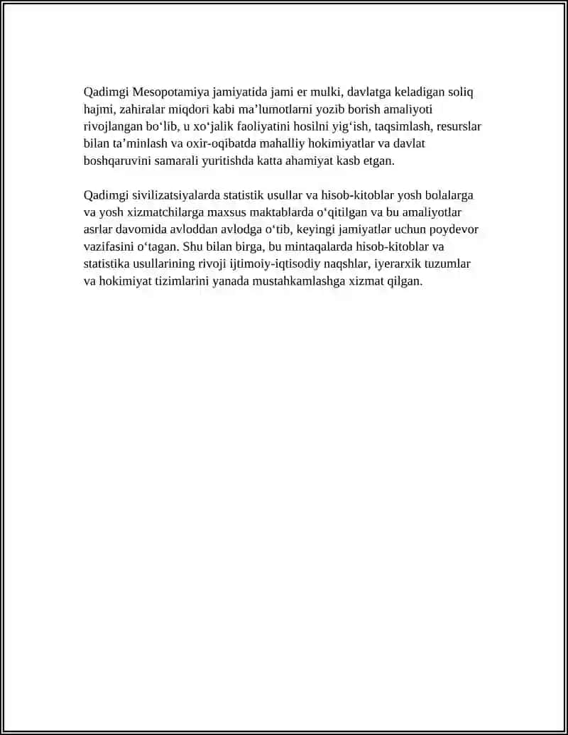 STATISTIKANING RIVOJLANISH TARIXI 4