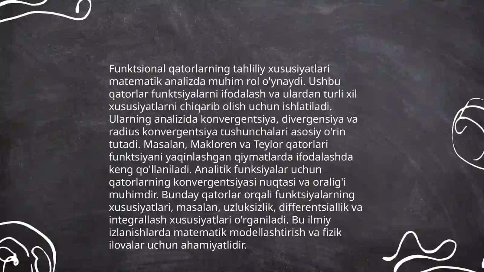 Moliyaviy bozorlarni modellashtirishda funksional qatorlarning tatbiqlari 4
