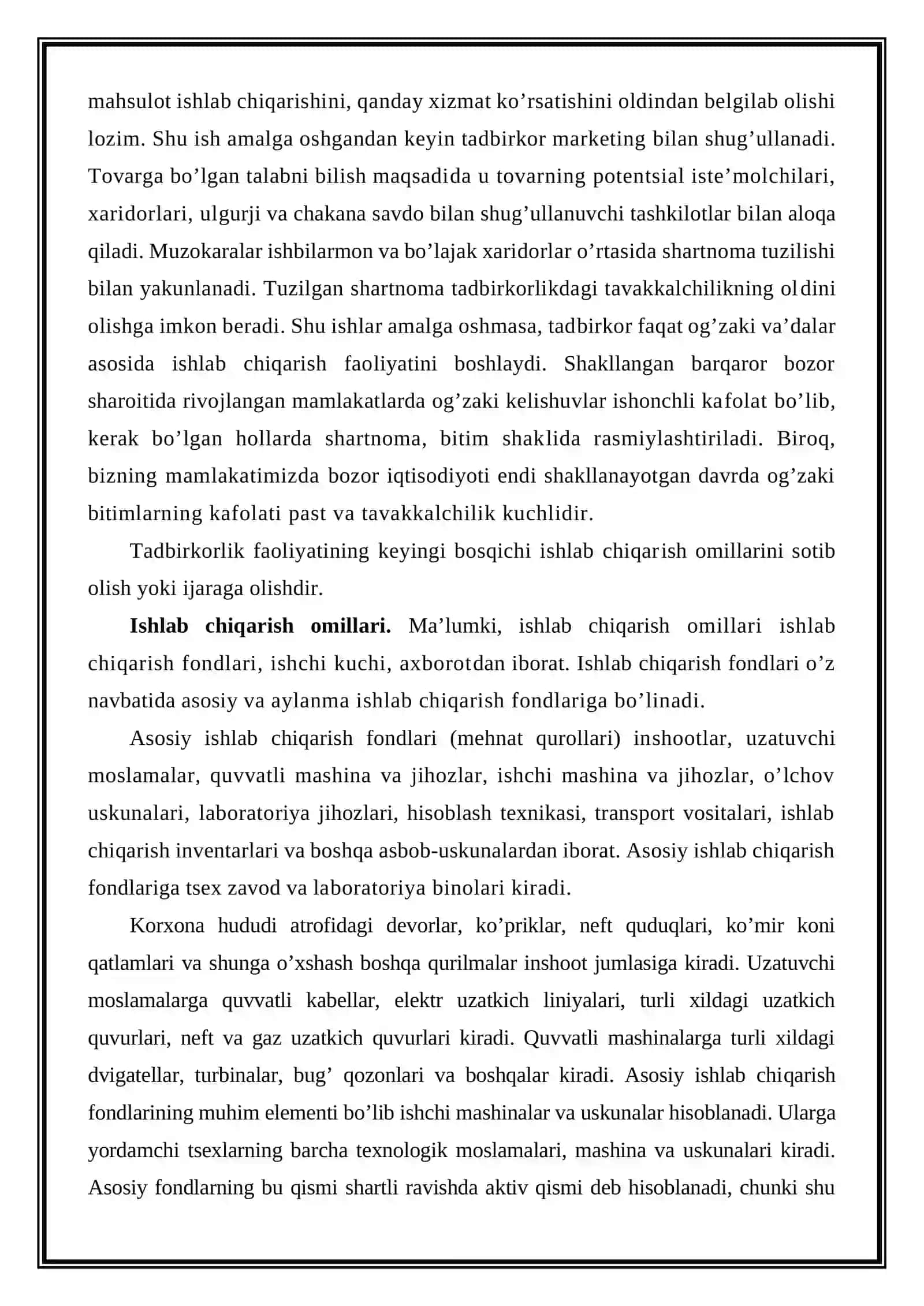 TADBIRKORLIK FAOLIYATINING TURLARI 4
