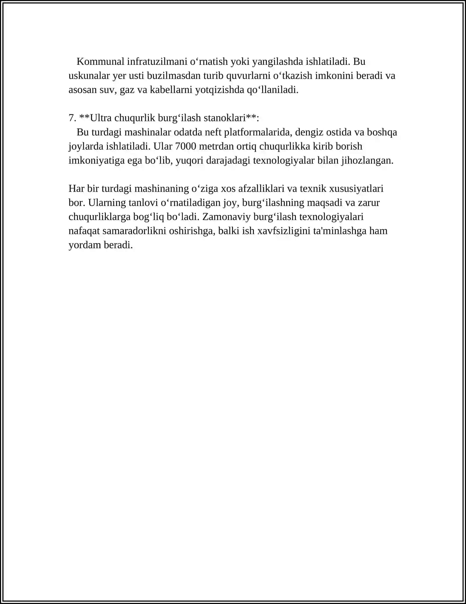 BURG‘ILASH MASHINALARINING QURILISH VA KON SANOATIDA AHAMIYATI 4