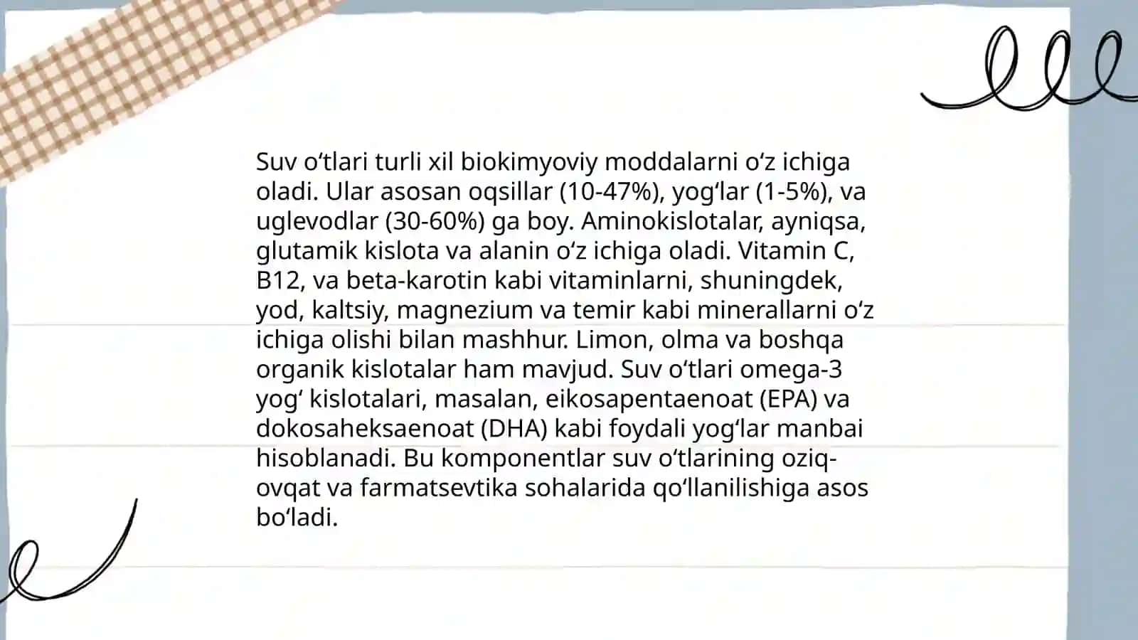 Suv oʻtlardan oqsil olish biotexnologiyasi 4