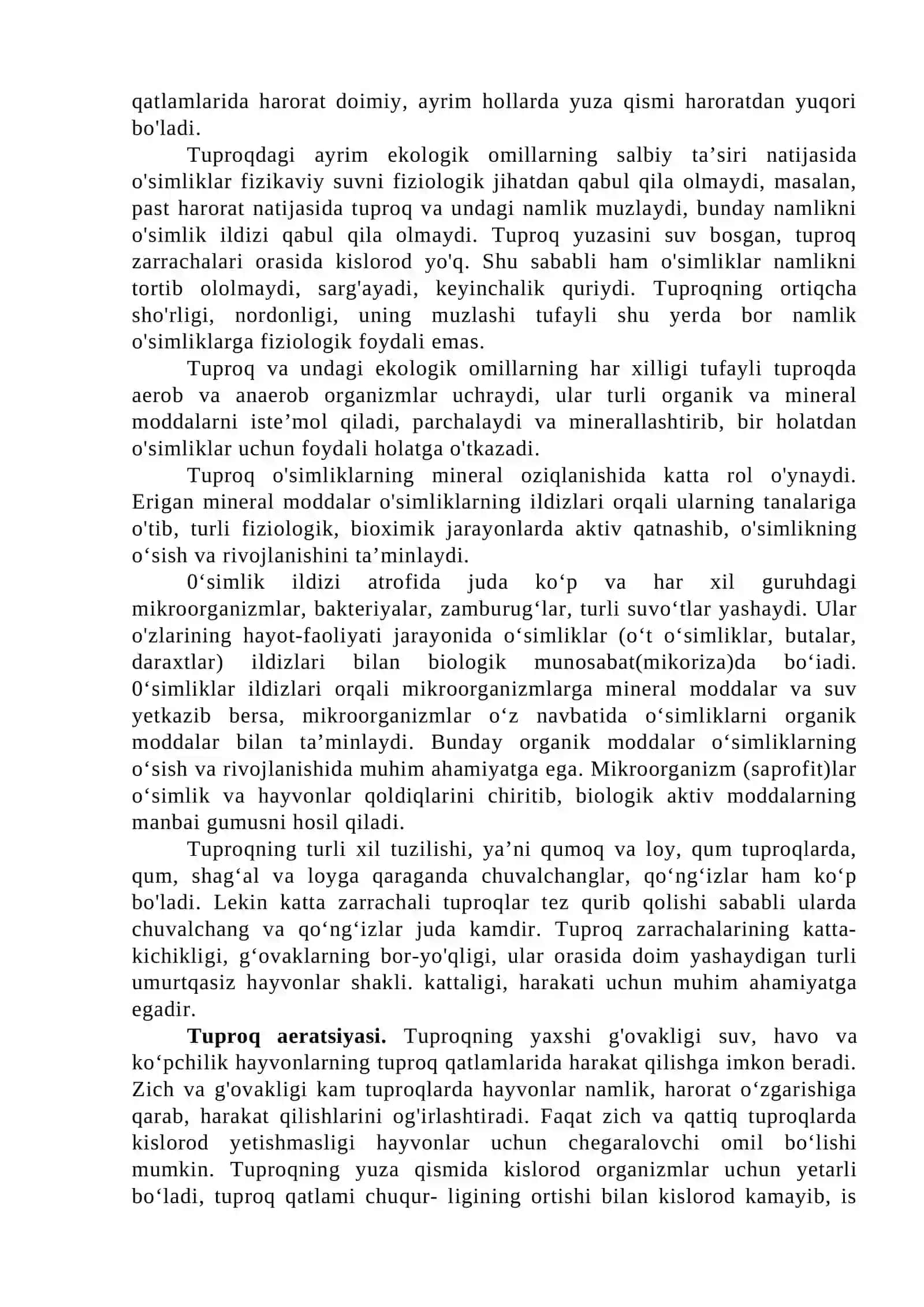 TUPROQ HAYOTIY MUHITINING EKOLOGIYASI 4