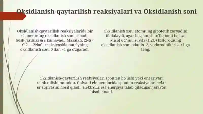 Oksidlanish 4
