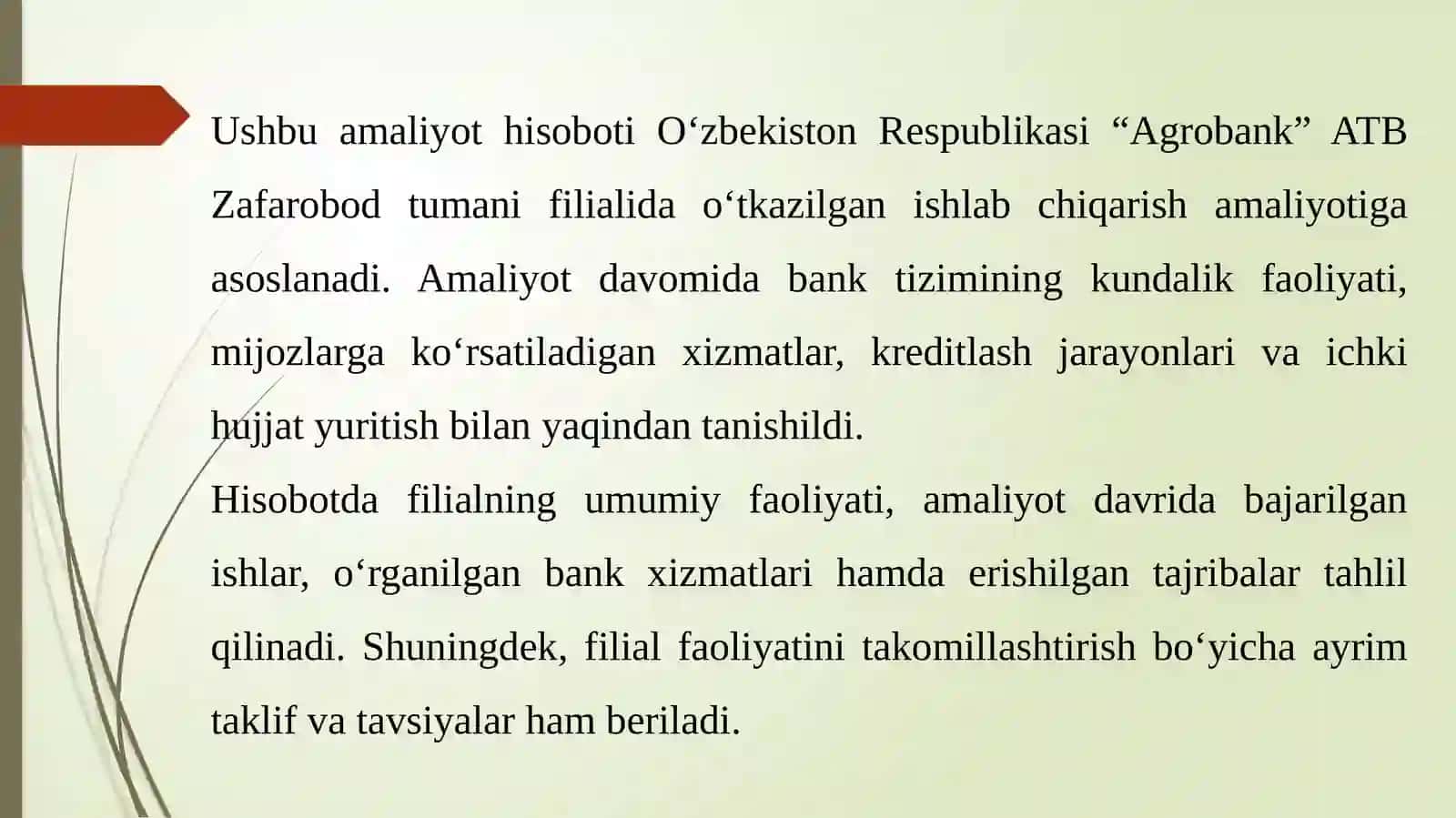 Agrobank ATB Zafarobod tumani filiali 4