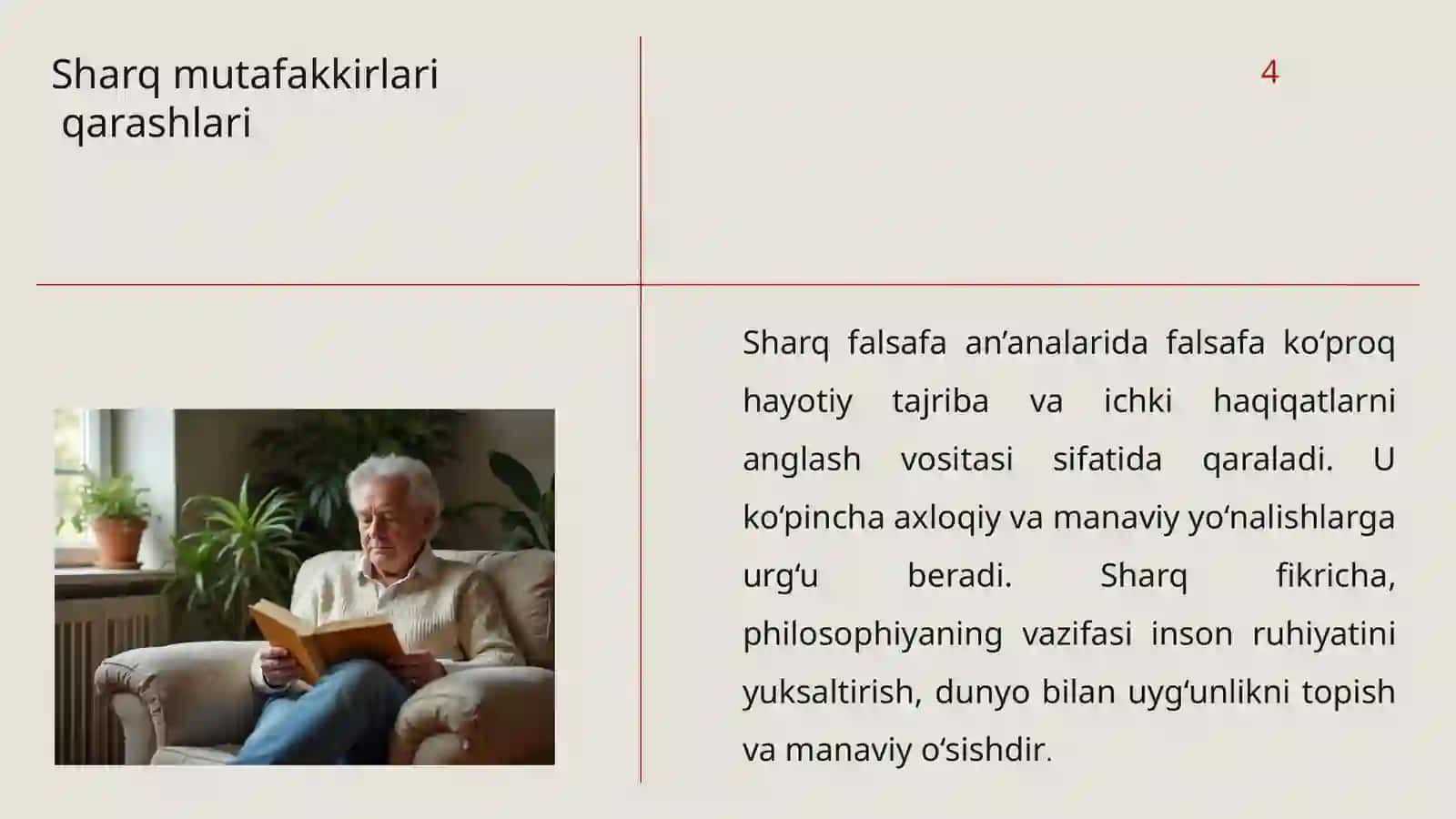 Falsafani mohiyatiga oid sharq va g'arb mutafakkirlari tariflariga tasniflar 4