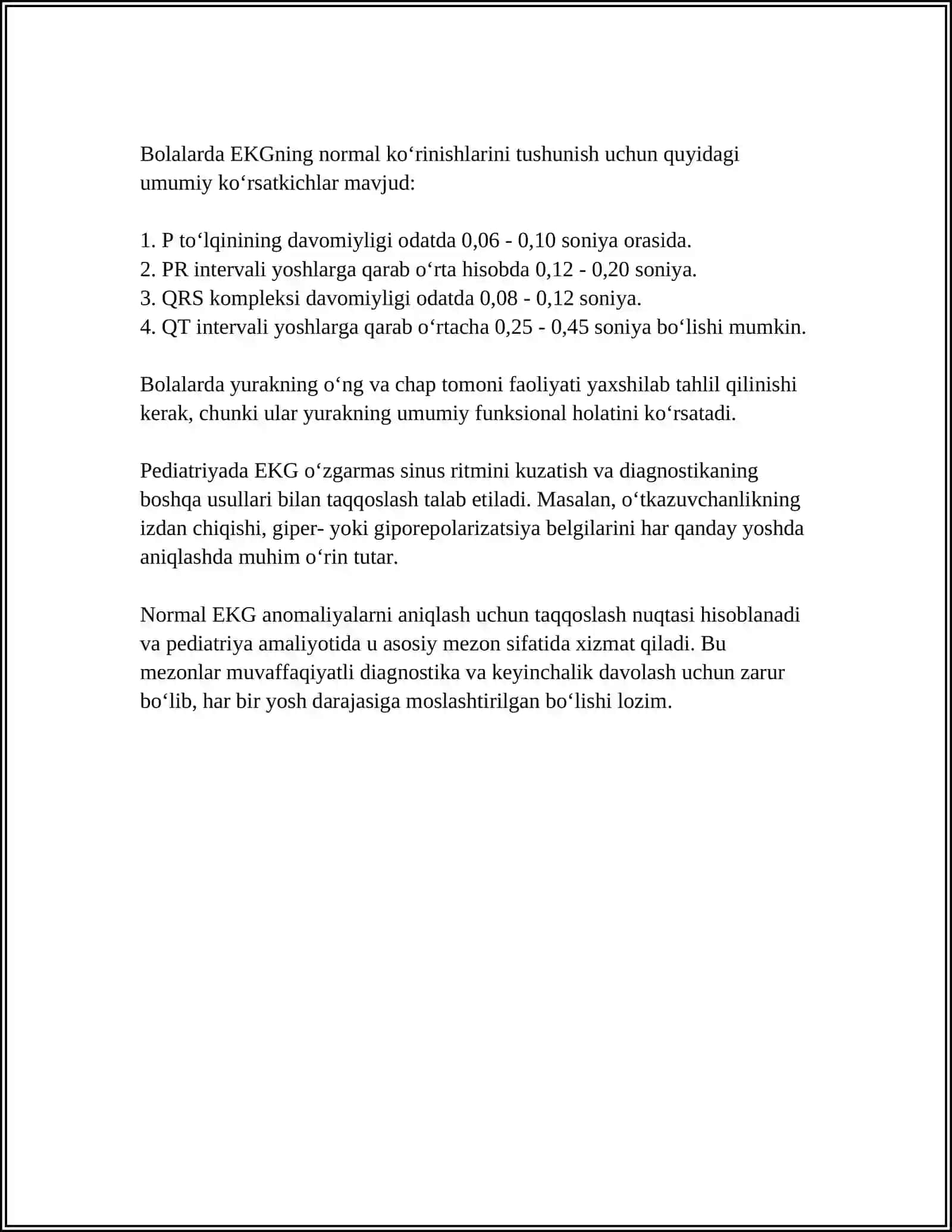PEDIYATRIYADA NORMAL EKG 4