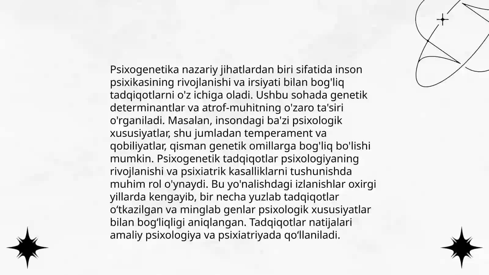 Genetik psixofiziologiyada DNK psixogenetikasining asosi sifatida 4